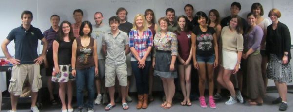 REU students and mentors, summer 2013